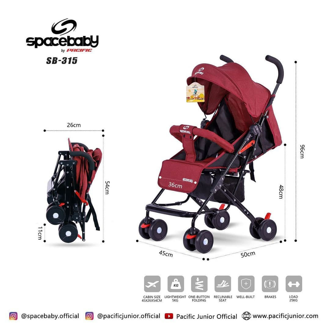 BABY STROLLER SPACEBABY SB315 Pacific Junior