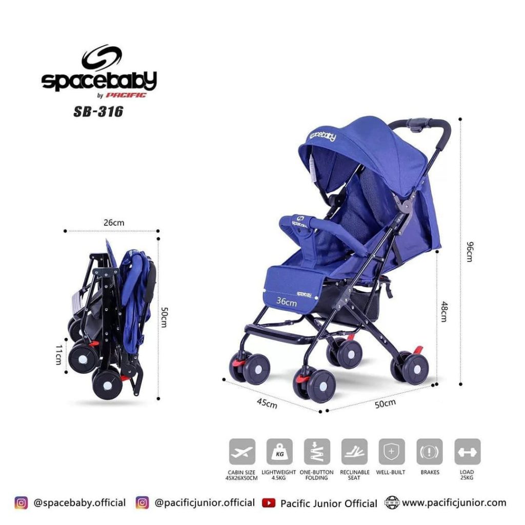 BABY STROLLER SPACEBABY SB316 Pacific Junior