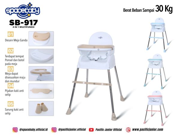 MULTIFUNCTIONAL BABY CHAIR SPACEBABY SB-917 (4 IN 1) - Gambar 9