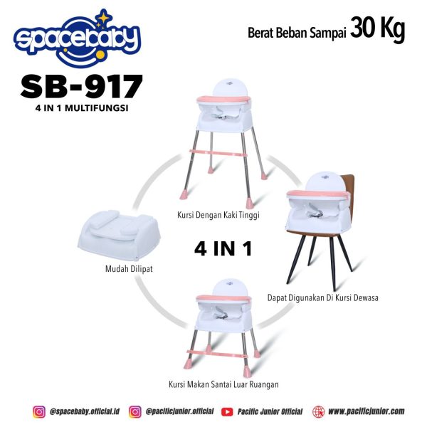 MULTIFUNCTIONAL BABY CHAIR SPACEBABY SB-917 (4 IN 1) - Gambar 6