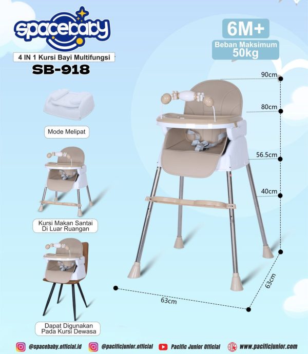 BABY HIGH CHAIR SPACEBABY SB-918 - Gambar 10