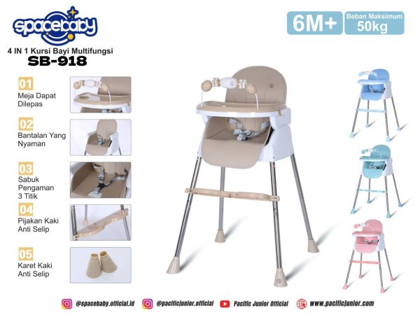 BABY HIGH CHAIR SPACEBABY SB-918 - Gambar 8