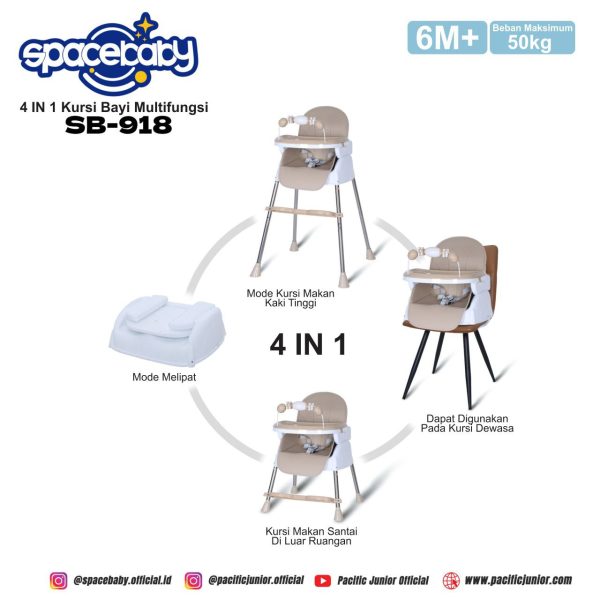 BABY HIGH CHAIR SPACEBABY SB-918 - Gambar 7