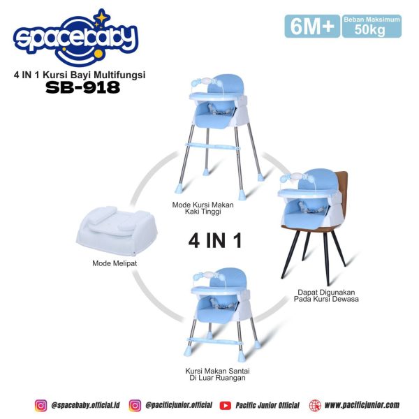 BABY HIGH CHAIR SPACEBABY SB-918 - Gambar 5