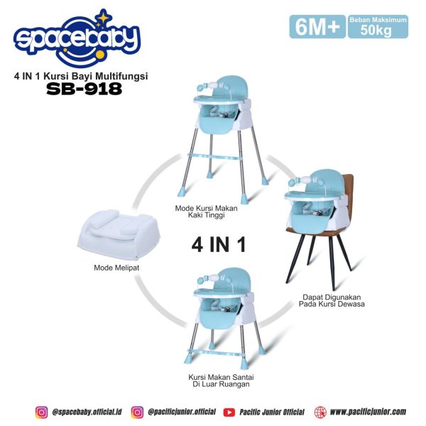 BABY HIGH CHAIR SPACEBABY SB-918 - Gambar 4