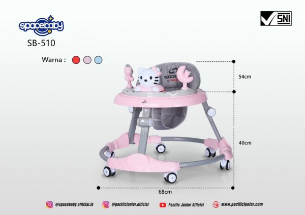 BABY WALKER SPACEBABY SB-510 (KITTY) - Gambar 4