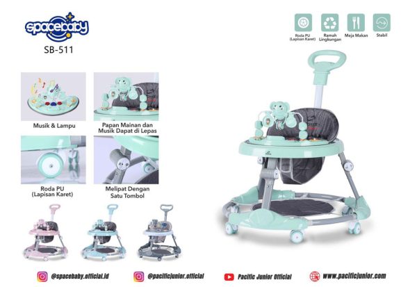 BABY WALKER SPACEBABY SB-511 (ELEPHANT STIR) - Gambar 5