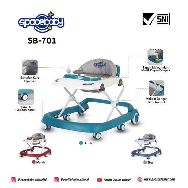 BABY WALKER SPACEBABY SB-701 (2 IN 1) - Gambar 3