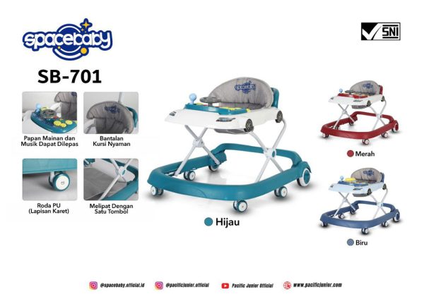 BABY WALKER SPACEBABY SB-701 (2 IN 1) - Gambar 5