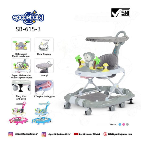 BABY WALKER SPACEBABY SB-615-3 (KOALA) - Gambar 3