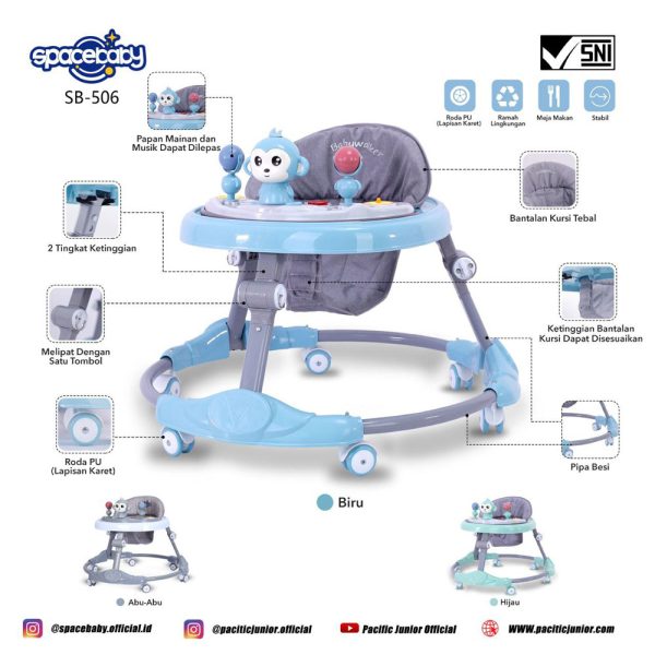 BABY WALKER SPACEBABY SB-506 (MONKEY) - Gambar 4