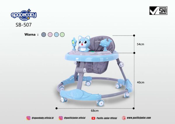 BABY WALKER SPACEBABY SB-507 (CAT) - Gambar 4