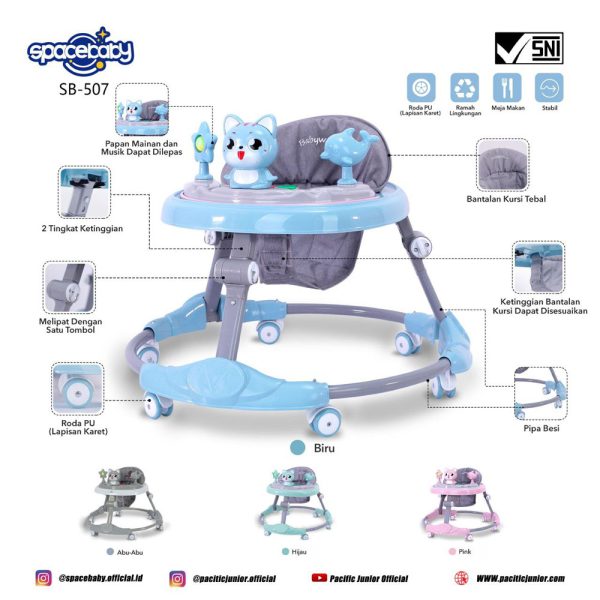 BABY WALKER SPACEBABY SB-507 (CAT) - Gambar 5