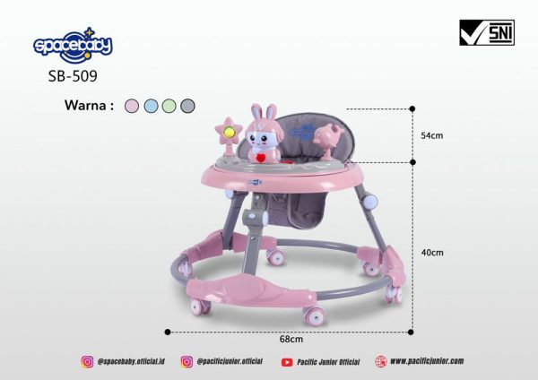 BABY WALKER SPACEBABY SB-509 (RABBIT) - Gambar 4