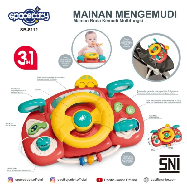 DRIVING TOYS SPACEBABY SB-8112 (3 IN 1) - Gambar 2