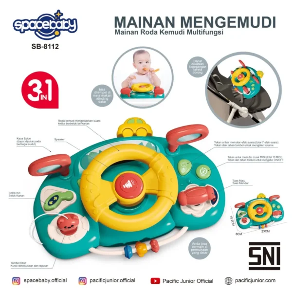 DRIVING TOYS SPACEBABY SB-8112 (3 IN 1) - Gambar 3