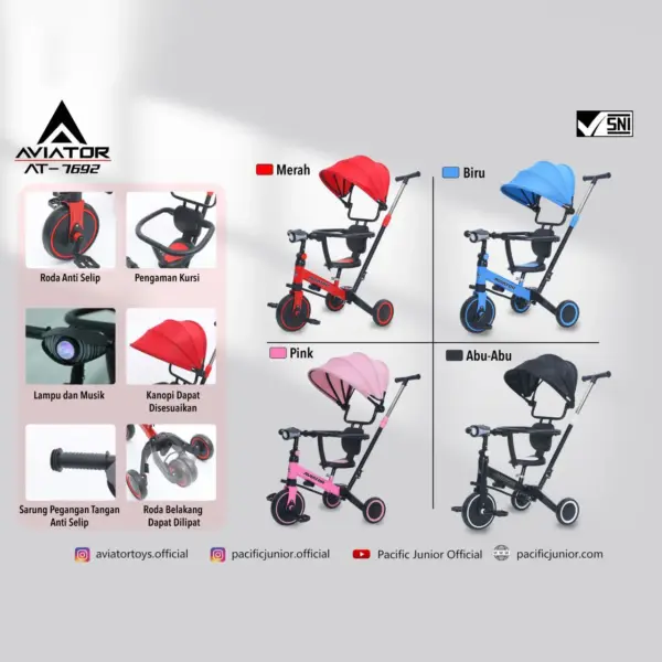 TRICYCLE AVIATOR AT-7692 (7 IN 1) - Gambar 8