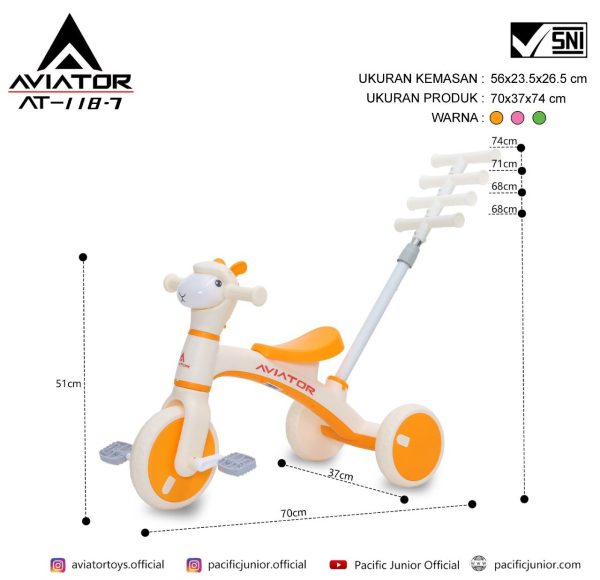 TRICYCLE AVIATOR AT-118-7 (ALPACA 2 IN 1) - Gambar 4