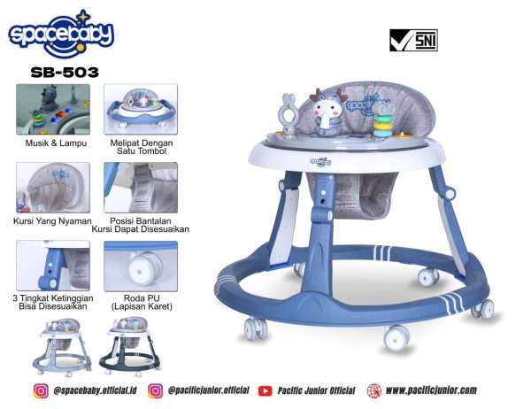 BABY WALKER SPACEBABY SB-503 (COW) - Gambar 3