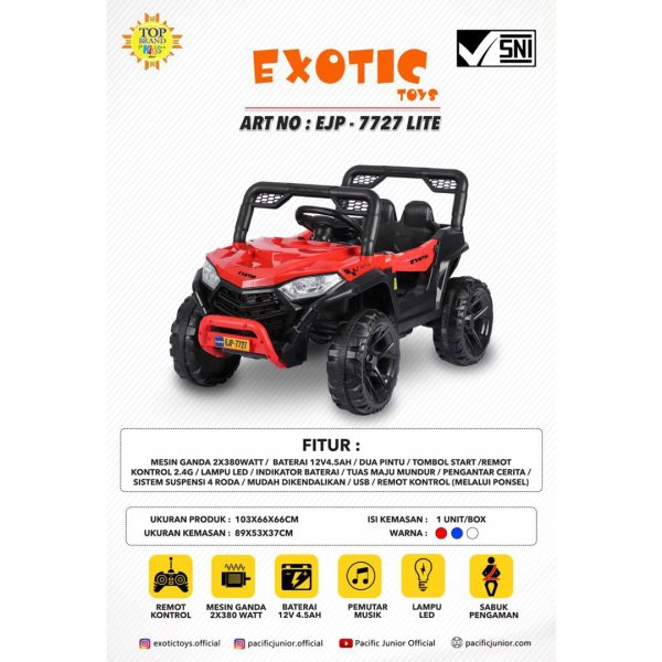RECHARGEABLE JEEP EJP-7727 - Gambar 6