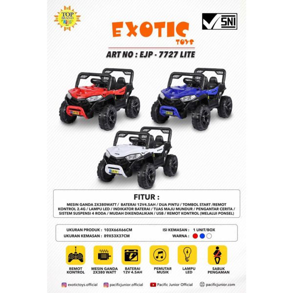 RECHARGEABLE JEEP EJP-7727 - Gambar 5
