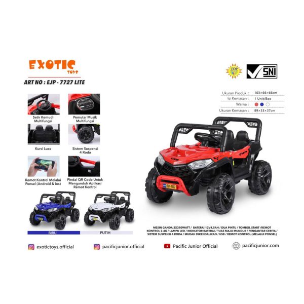 RECHARGEABLE JEEP EJP-7727 - Gambar 4