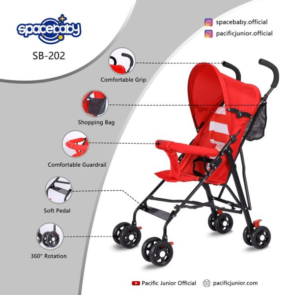 BABY STROLLER SPACEBABY SB-202 - Gambar 6