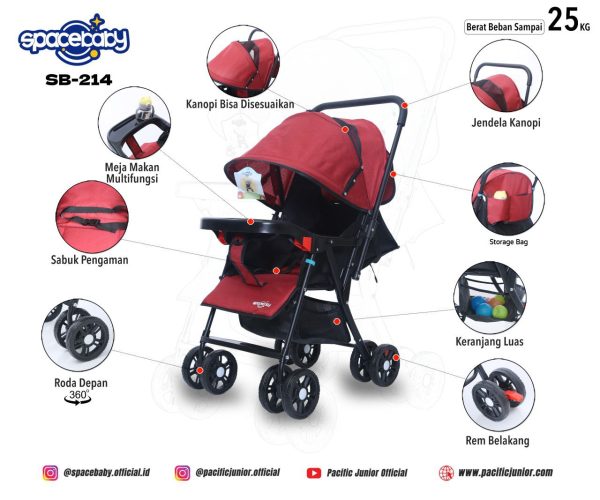 BABY STROLLER SPACEBABY SB-214 - Gambar 7