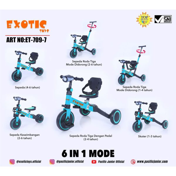 BALANCE BIKE EXOTIC ET-709-7 (6 IN 1) - Gambar 8