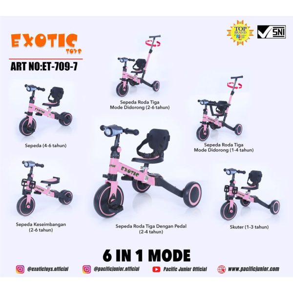 BALANCE BIKE EXOTIC ET-709-7 (6 IN 1) - Gambar 10