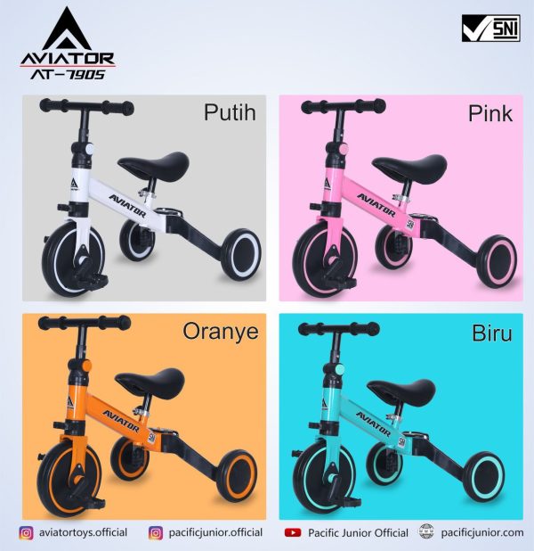 BALANCE BIKE AVIATOR AT-7905 (3 IN 1) - Gambar 15