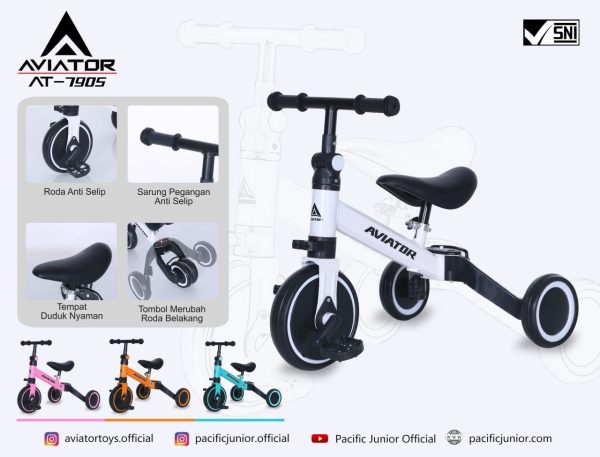 BALANCE BIKE AVIATOR AT-7905 (3 IN 1) - Gambar 4