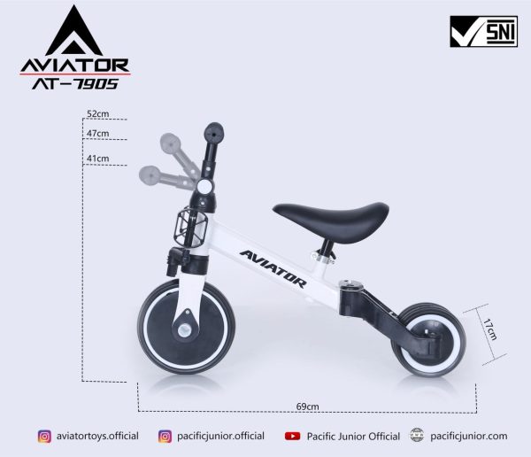 BALANCE BIKE AVIATOR AT-7905 (3 IN 1) - Gambar 5