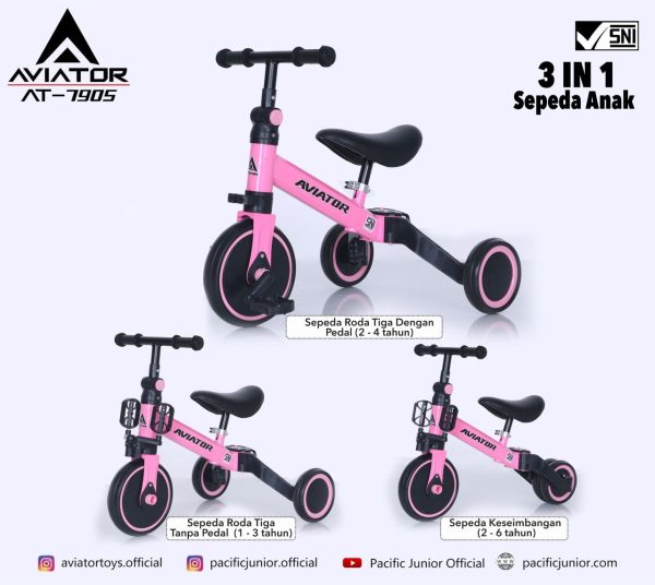 BALANCE BIKE AVIATOR AT-7905 (3 IN 1) - Gambar 10