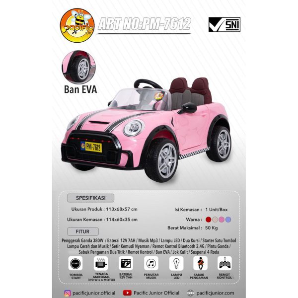 RECHARGEABLE CAR PACIFIC JR PM-7612+ (MINI COOPER) - Gambar 6