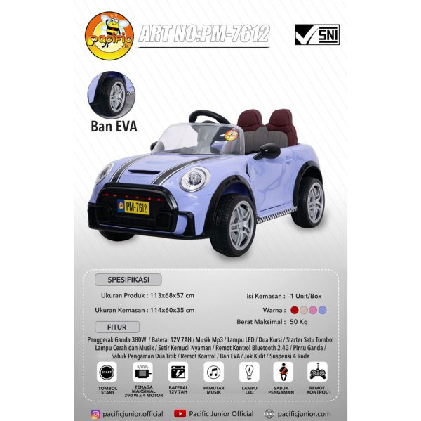 RECHARGEABLE CAR PACIFIC JR PM-7612+ (MINI COOPER) - Gambar 5