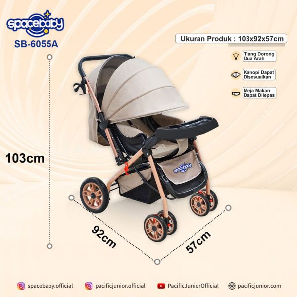 BABY STROLLER SPACEBABY SB-6055A - Gambar 3