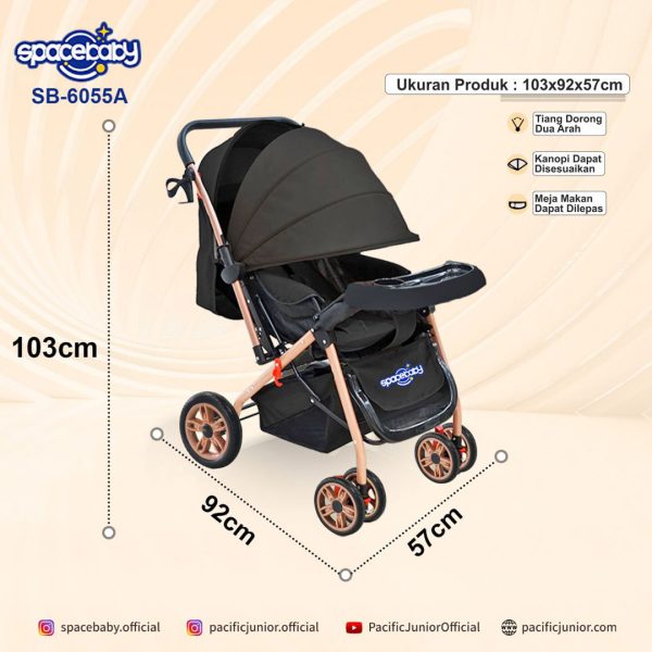 BABY STROLLER SPACEBABY SB-6055A - Gambar 6