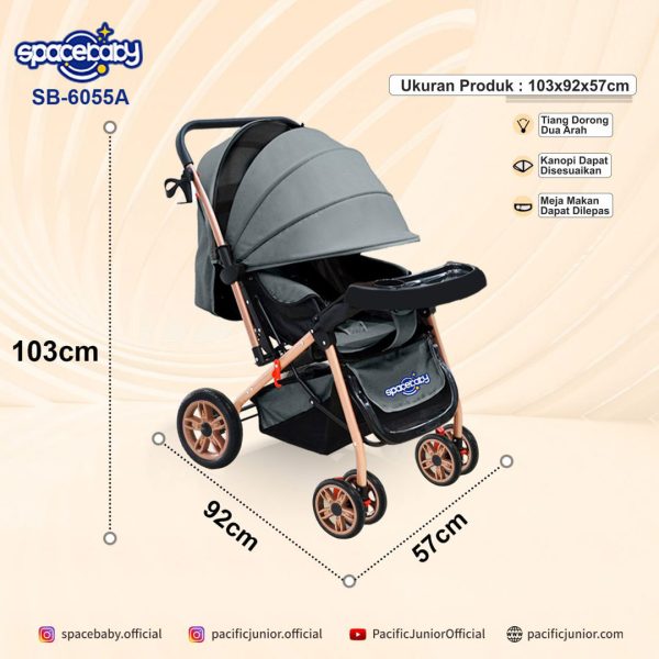 BABY STROLLER SPACEBABY SB-6055A - Gambar 8
