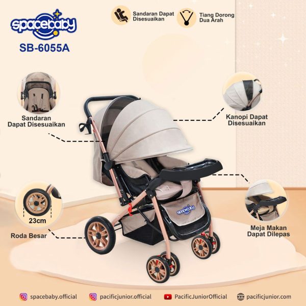 BABY STROLLER SPACEBABY SB-6055A - Gambar 4