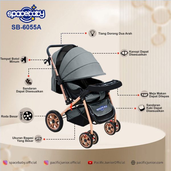 BABY STROLLER SPACEBABY SB-6055A - Gambar 9