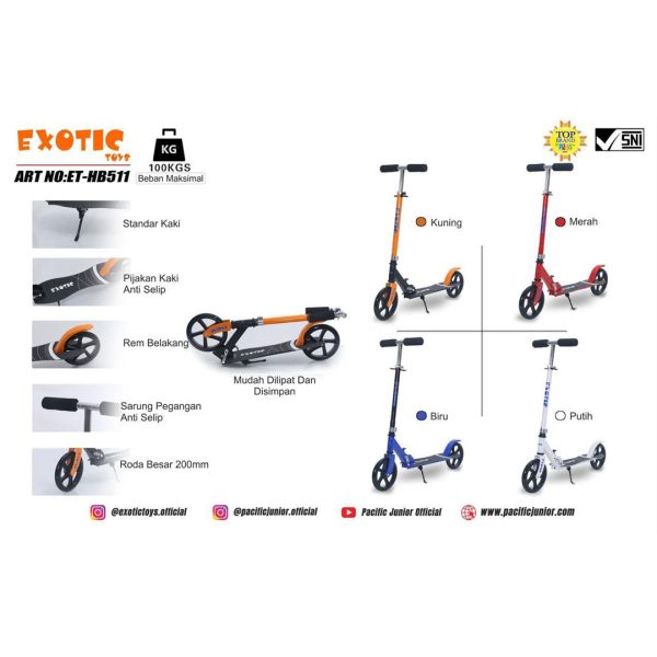 SCOOTER EXOTIC ET-HB511 - Gambar 4
