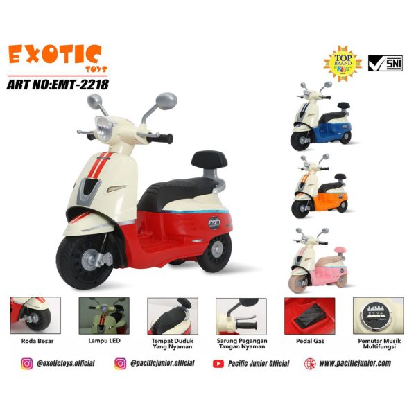 RECHARGEABLE MOTORCYCLE EXOTIC EMT-2218 - Gambar 4