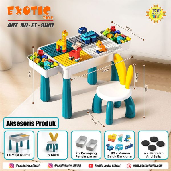 MULTIFUNCTIONAL TABLE EXOTIC ET-9881 - Gambar 3