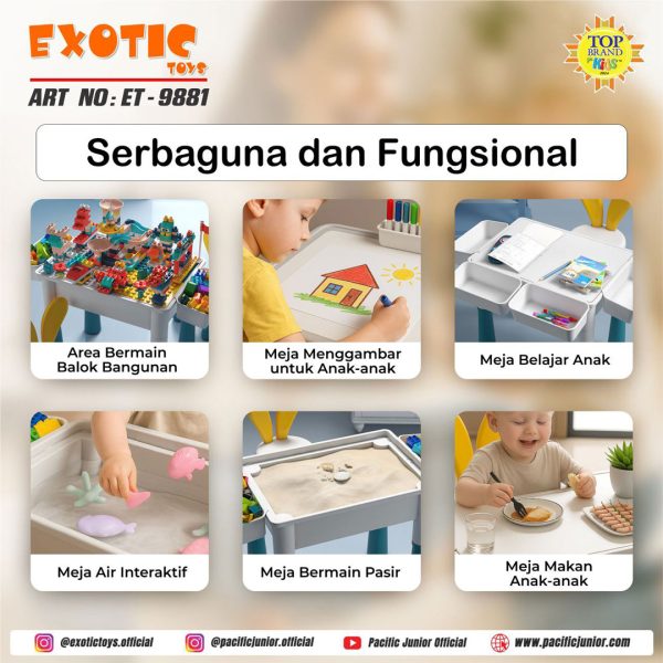 MULTIFUNCTIONAL TABLE EXOTIC ET-9881 - Gambar 5