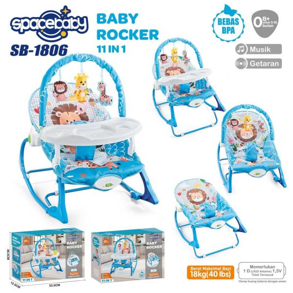 BOUNCER ROCKER SPACEBABY SB-1806 (11 IN 1 / TABLE) - Gambar 2
