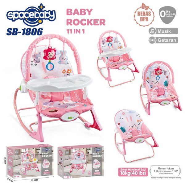 BOUNCER ROCKER SPACEBABY SB-1806 (11 IN 1 / TABLE) - Gambar 3