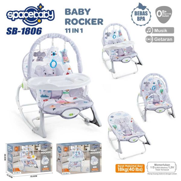 BOUNCER ROCKER SPACEBABY SB-1806 (11 IN 1 / TABLE) - Gambar 4