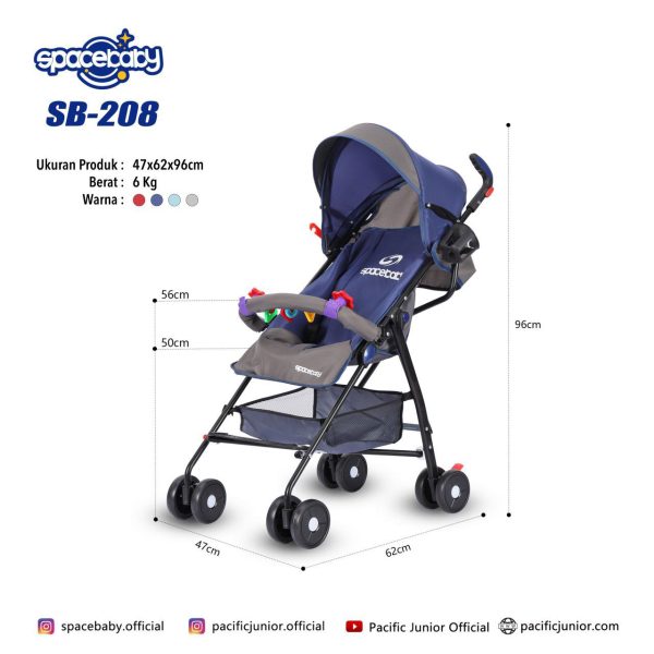 BABY STROLLER SPACEBABY SB-208 - Gambar 3