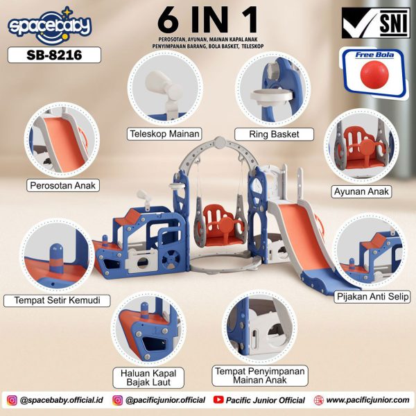 SLIDE SPACEBABY SB-8216 (6 IN 1) - Gambar 6